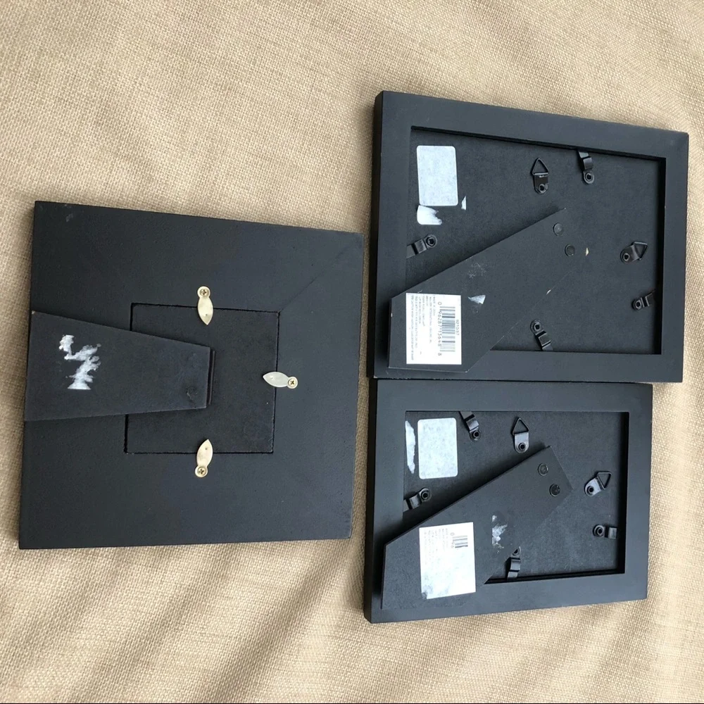 Set of 3 Brown / Black Picture Frames
